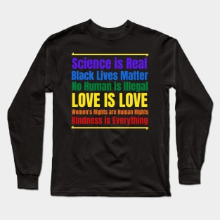 Love is Love Black Lives Kindness Long Sleeve T-Shirt